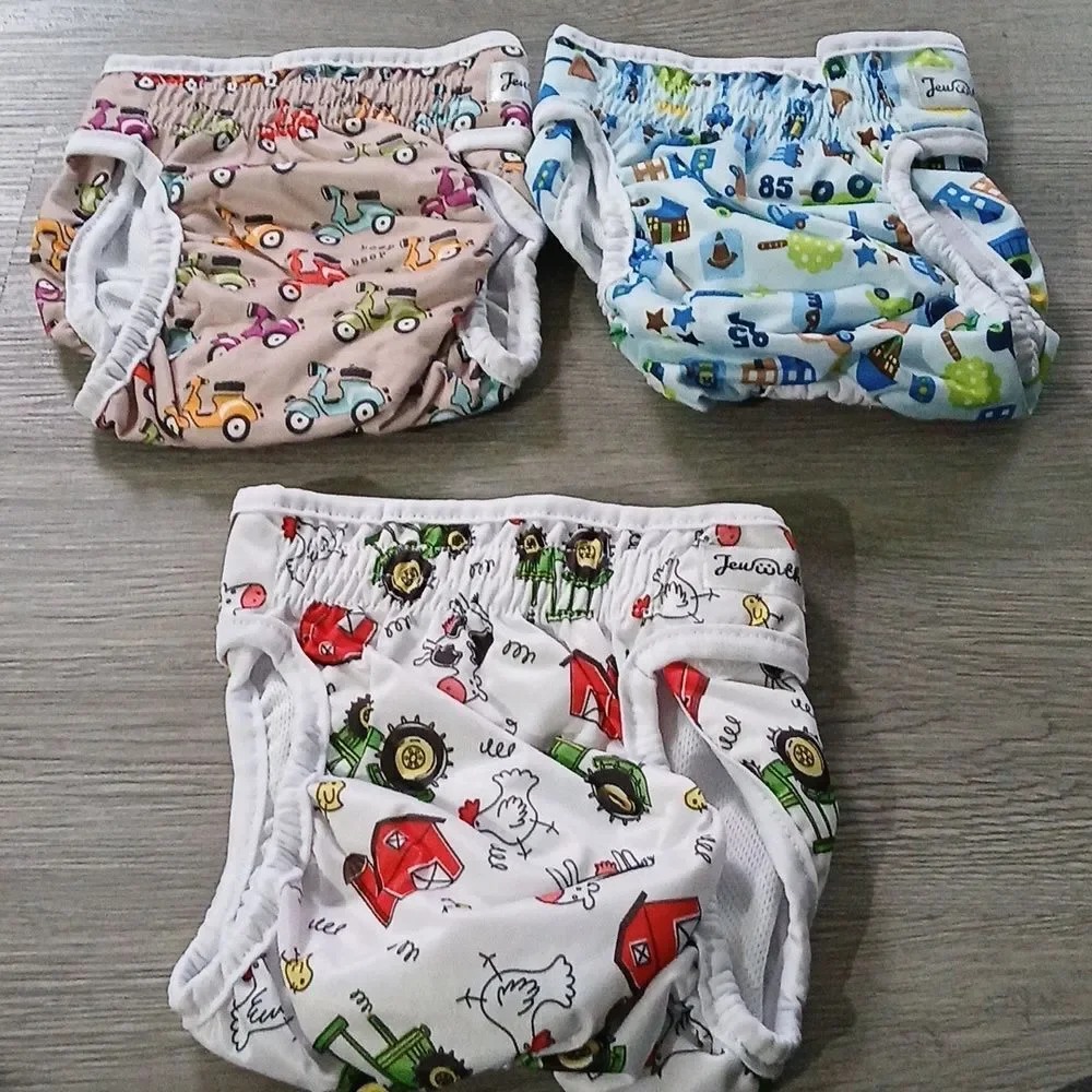 Jeworth Set of 3 Female Reusable Dog Diapers Sz M   Waist 12_15